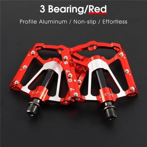 Mountain Bike Pedals 4.9/16'' Aluminum Alloy Lightweight Road Bicycle Bearing Riding Pedal Outdoor