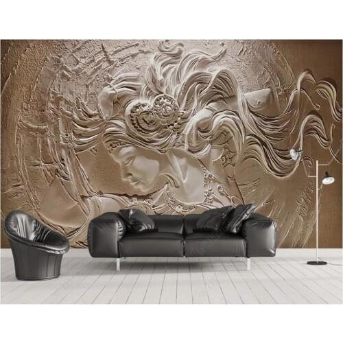 Custom photo wallpaper for walls 3 d mural 3D relief figure beauty background wall mural papers home decoration