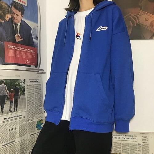 Sweatshirts 2020 Spring Autumn Thin Loose Korean style bf lazy wind Hooded Jackets Women Coats b529