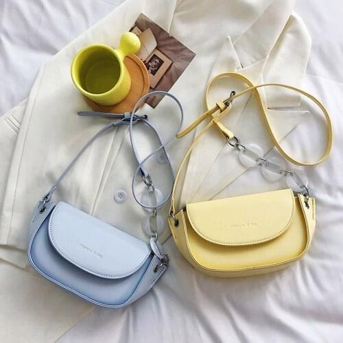 Simple Solid Shoulder Bag For Women 2021 Luxury Desinger Mmall Lady Purse Fashion Brand Pu Leather Cute Womens Crossbody Bag