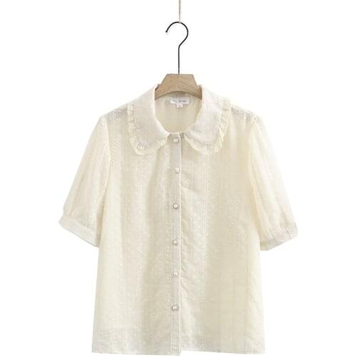 Plus Size XL-4XL Womens Cotton Blouse Long Sleeved Ladies' Elegant Tops Oversized Simple Blusas