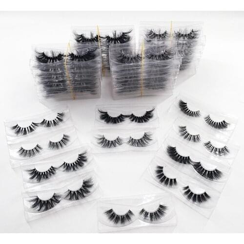 Mink Eyelashes Clear Band Eye Lashes Crisscross Transparent Band False Eyelashes Handmade Dramatic Lashes