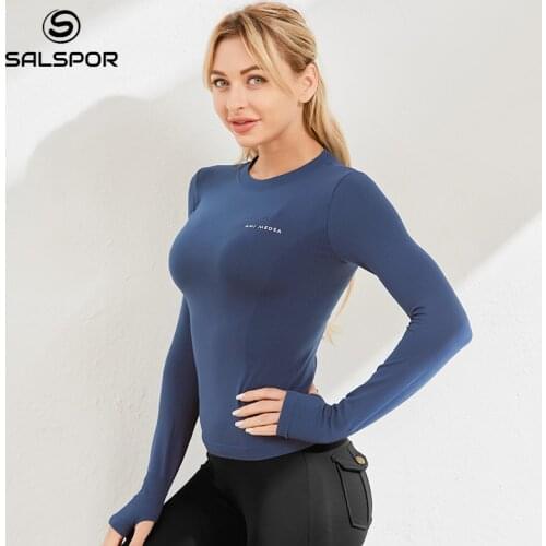 Sexy Sports Tops Gym Women Fitness T-Shirt Woman Long Sleeve Shirts Womens' Breathable Gym Tops Quick Dry T-shirt Las mujeres