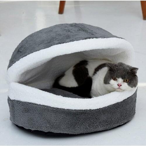 Cute Hamburger Bed Kennel Warm Sleeping Bag Cat Waterproof Nest Portable Pet for Home Pet Puppy Sleeping Supplies