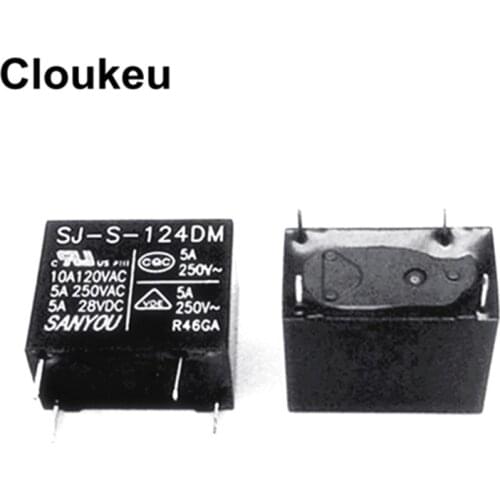 SJ-S-124DM 24VDC 5A Relay DIP4