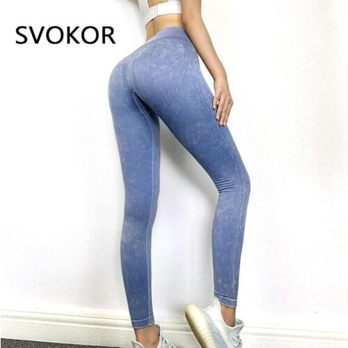 SVOKOR Sport Leggings Women Sexy Fitness Legging Push Up Tights Gym Workout Leggins Woman Jegging Slim Training