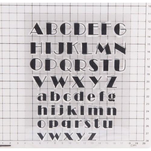 Uppercase and Lowercase Letters CLEAR STAMPS DIY Scrapbooking Card Album Paper Craft Rubber Transparent Silicon Clear Stamp