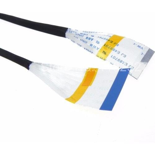 30pcs/lot High Quality Ultra flex FFC cables 40pin 0.5mm pitch 228mm length A type stiffener length 5mm 7 cuts 8 lines