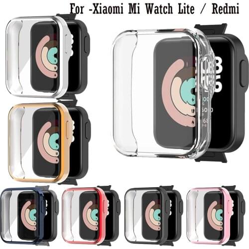Full Protective Case Cover Shell For Xiaomi Mi Watch Lite / Redmi SmartWatch Accessories Frame Cases 360 TPU Screen Protective