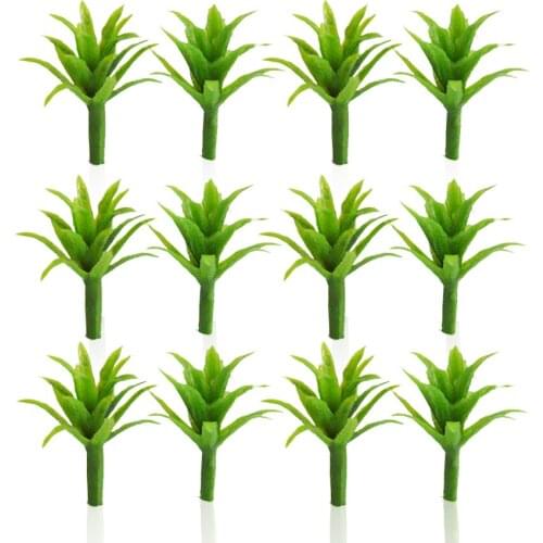 2cm height model green grass cluster miniature ABS plastic color plants for diorama tiny garden parks scenery making