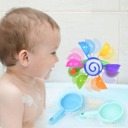 1PCS Baby Bath Toys Kids Bathroom Bathtub Bathing Toy Scoop Water Windmill Waterwheel Kids fun Swimming Pool Games Toys