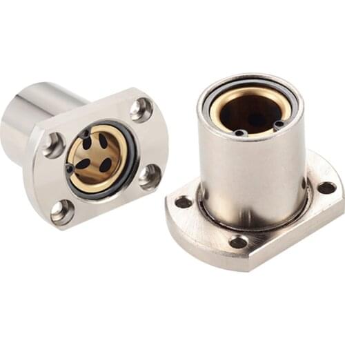 1pc LMH8UU LMH10LUU LMH12UU LMH16UU LMH8LUU LMH6UU 8mm flang linear bearing graphite copper sleeve for cnc part Linear shaft Rod