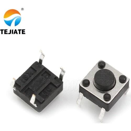 100PCS DIP Microswitch Tact Switch Press Button Switch Vertical Key Switch 6*6*4.3/4.5/5/6/7/7.5/8/9/10/11/12/13/14/15MM 4 Feet