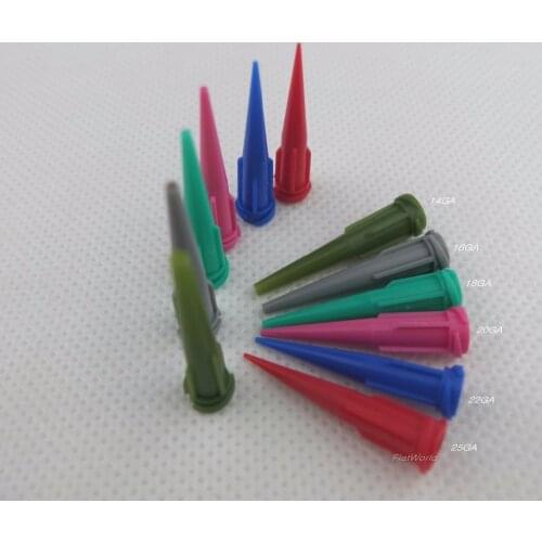 100PCS/LOT opaque Tapered Needle/ Plastic Conical Fluid Smoothflow Dispense Tips