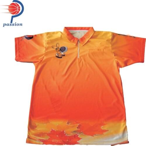 25 USD 100%Polyester 165gsm Quick Dry Cool Design Polo Shirts For Dart Teams