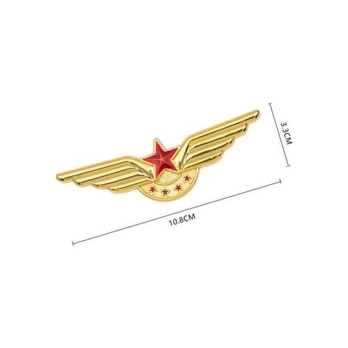 3D Gold Auto Modified Military Stickers The Wing Pentacle Car Trunk Side Seal Decal Badge Car Accessories