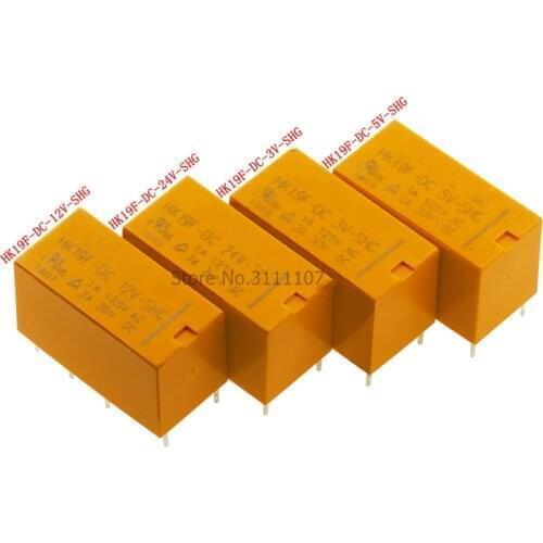 5PCS/LOT Power Relay HK19F-DC5V-SHG HK19F-DC12V-SHG HK19F-DC24V-SHG HK19F 3V 5V 12V 24V Relay 8Pins