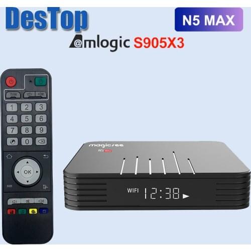 5PCS MAGICSEE N5 Max Android 9.0 TV Box Amlogic S905X3 2.4GHz + 5GHz WiFi 2GB 16GB/4GB 32GB/64GB Support Bluetooth 4K H.265