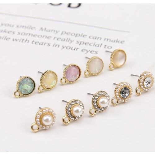 6pcs Fashion Statement Earrings 2020 Korean Fashion pearl Stud Earrings for Women Girls Round pendant Diy Jewelry Accessories