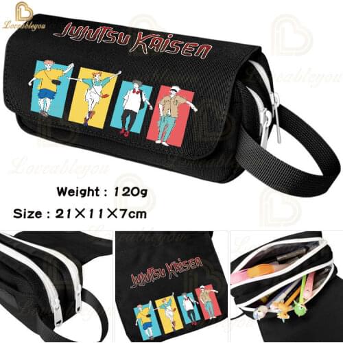 Anime Jujutsu Kaisen Yuji Itadori Cosmetic Cases Pencil Box Boys Girls Pencil Bag Students School Case Teenager Stationary Bags