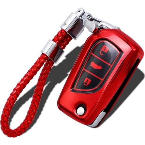TPU Key Holder Cover for Toyota Corolla 2020 Yaris Auris Rav 4 Verso Scion Reiz Aygo Avensis Keyring Car Key Case Cover Keychian