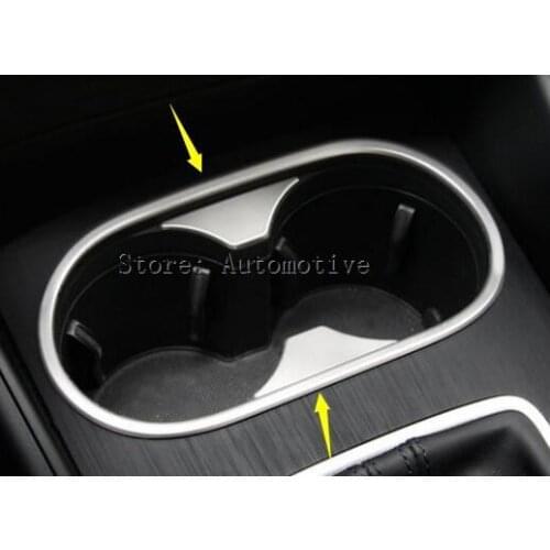 For Audi A3 8V Stainless Interior Water Cup Holder Cover Trim 2012-2015 3pcs