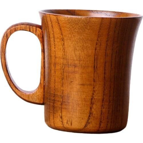 Wooden Mug Beer Cup Coffee Cup Drink Mug Groomsmen Gift Brown Cup 10cmx8.8cm