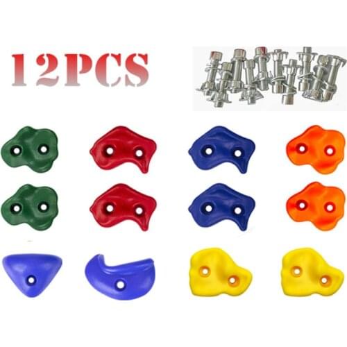 Climbing Rock Toys For Children Wall Stones Hand Feet Holds Grip Kits Kids Outdoor Indoor Playground Plastic Outdoor Training