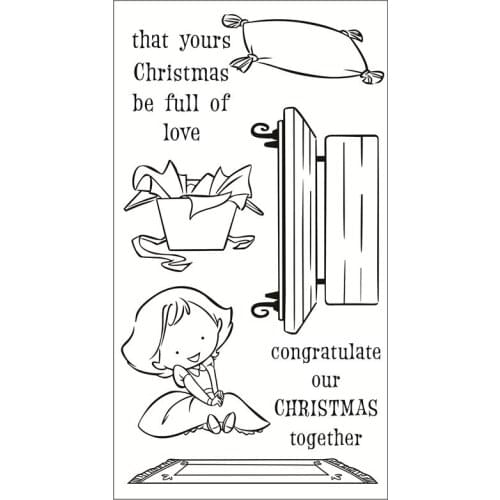 Girl Transparent Silicone Clear Rubber Stamp Sheet Cling Scrapbooking DIY Cute Pattern Photo Album PaperCard Decor