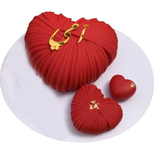 Heart Shaped Mousse Mould Silicone Cake Molds Lovers Anniversary Pastry Baking Tools Valentines Day Dessert Decorating Bakeware