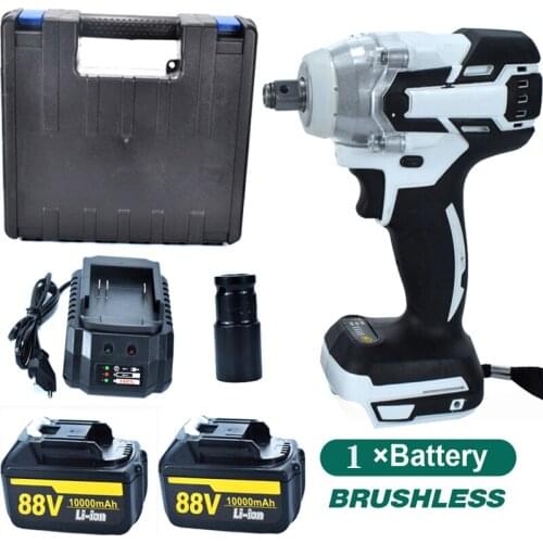 Brushless Electric Wrench Impact Wrench Socket Wrench 320N.m 10000mAh Li Battery Hand Drill Installation Power Tools
