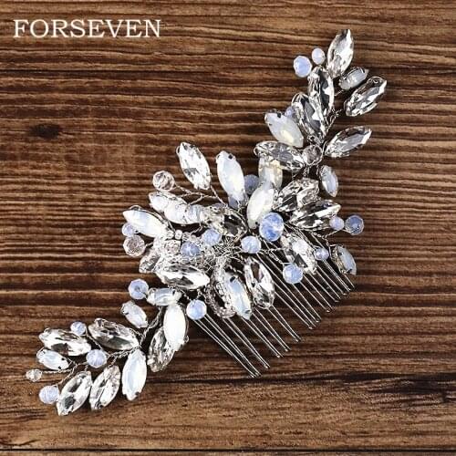 Crystal Wedding Hair Comb Thiara Bride Headdress Hair Combs Accessories For Women Wedding Head Jewelry