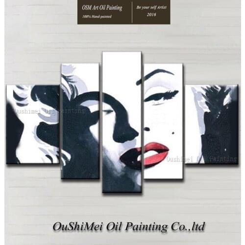 Skilled Artist Handpainted Movie Star Marilyn Monroe Oil Painting On Canvas Sexy Lady Marilyn Monroe Oil Painting For Decoration