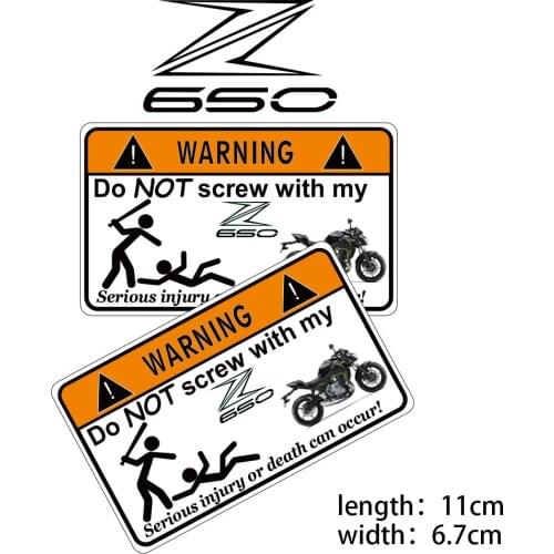 KODASKIN Motorcycle Cheap 2D Creative Warning Sticker Decal for Z650