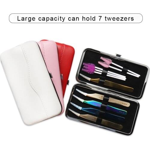 Professional Eyelash Tweezers Storage Box/Bag Makeup Tools Case Eyelashes Extensions Salon for Tweezers Brushes Lashes Tool