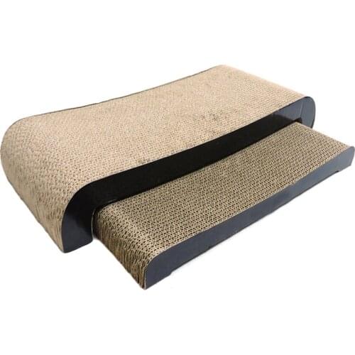 Cat Scratch Board Cat Scratcher Cardboard Durable Scratching Pad with Organic Catnip Cat Scratcher Lounge
