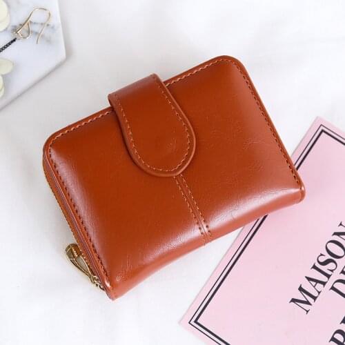 Fashion Wallet Women Pu Credit Card Holder Zipper Wallet Short Coin Purse For Cards Purse Portefeuille Zip Card Short Clutch Mon