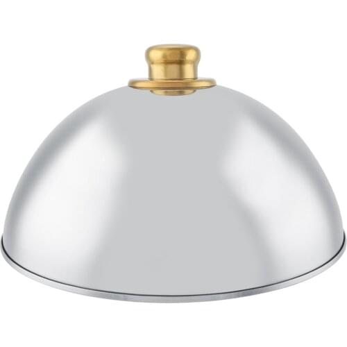 Stainless Steel Kitchen Restaurant Dining Food Serving Platter Lid Dome Plate Cover For Restaurant Hotel Cafeteria Banquet