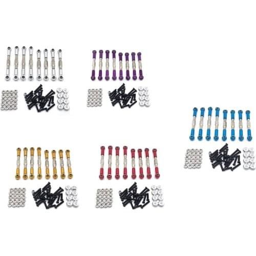 For WPL C14 C24 C24-1 MN D90 D99 MN99S Metal Pull Rod Steering Link Set RC Car Upgrade Accessories Parts