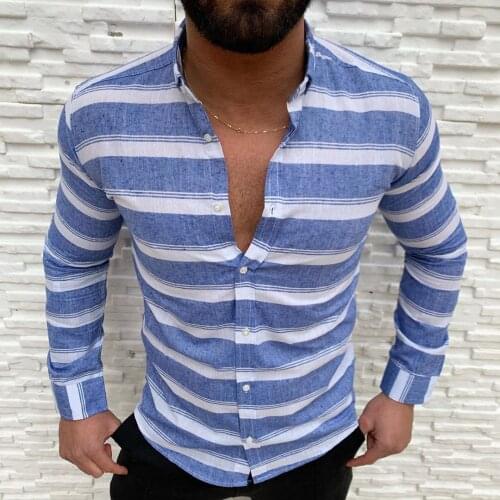Mens New Polo Button Long Sleeve Casual Shirt Male Slim Fit Casual Party Shirt Tops Man Business Holiday Cardigan