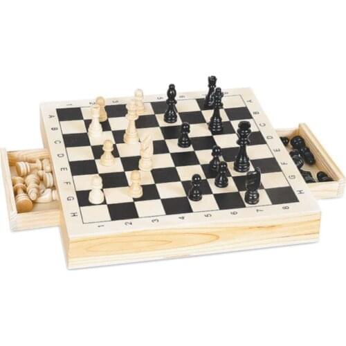 Drawer Chess Set Wooden