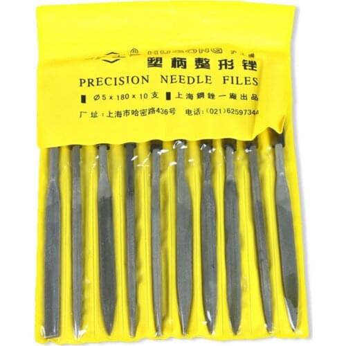 10PCS Precision Needle File Wood Carving Craft Metal Sewing Set Repair Polishing Burnishing Grinding Hand Tools