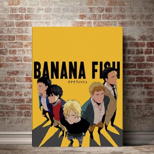 HD Printed Banana Fish Poster Wall Art Japan Anime Roles Canvas Painting Home Decoration For Bedroom Modular Pictures Framework