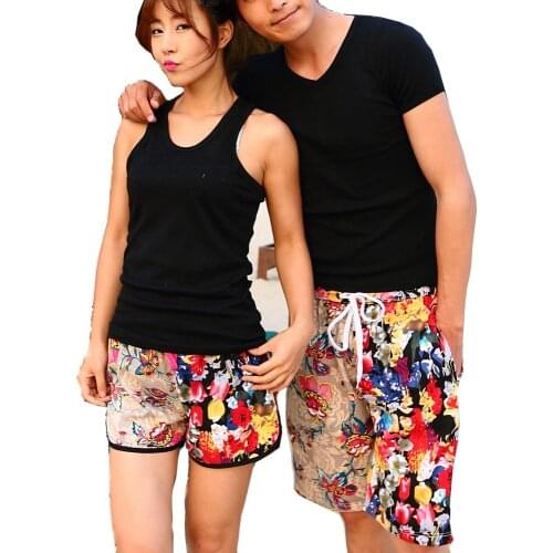 Addnew Plus Size New 2019 Shorts Casual Mens Trousers swimsuit Brand Boardshorts Women summer beach print floral swimwear board