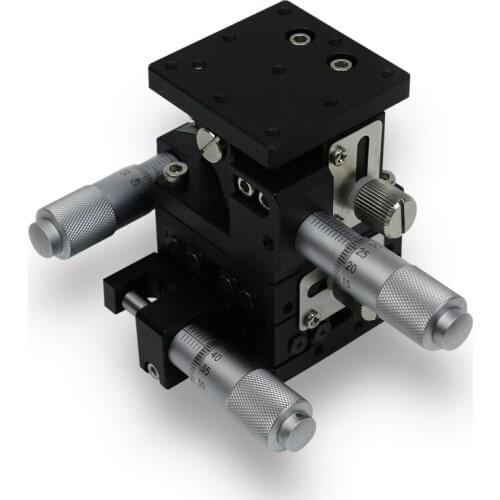 XY Axis + Z Axis Trimming Station Manual Displacement Platform Linear Stage Sliding Table V-Guide XYZ40-L 40*40mm 19.2N (2KGF)