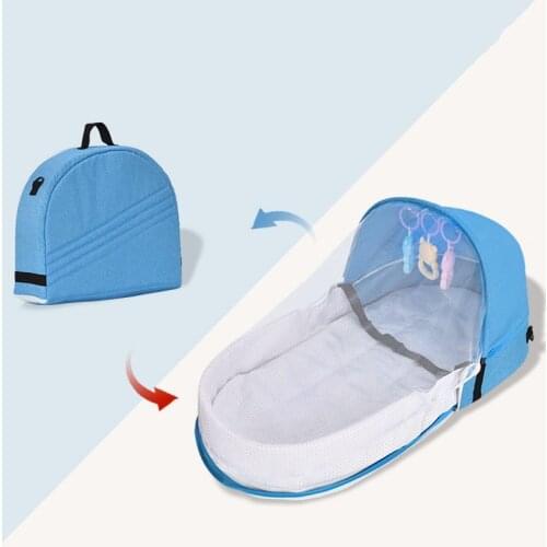 Portable Crib Mom Nurisng Bag Travel Mosquito Net Baby Bed Sun Protection Foldable Breathable Infant Sleeping Basket