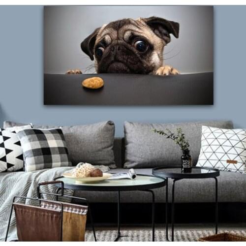 Posters Wall Art Canvas Painting Cuadros Animals Dog Posters Prints Vintage Nordic Wall Art Pictures Home Decor Canvas Painting