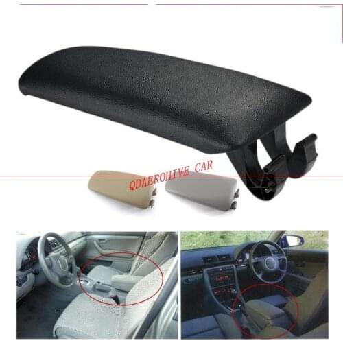 QDAEROHIVE Car Arm Rest Top Console Box Armrest Lid Cover For Audi A4 B6 B7 A6 S4 2001 - 2008