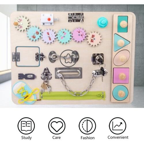 Baby Montessori Unlock Toy Essential Educational Sensory Board For Toddlers Busyboard Intelligence Development Educational Toys