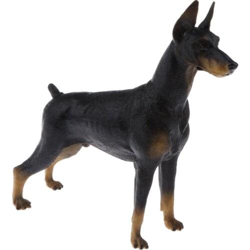 Realistic Doberman Model PVC Farm Animal Model Figurine Action Figures Playset Kids Educational Toy Collectibles
